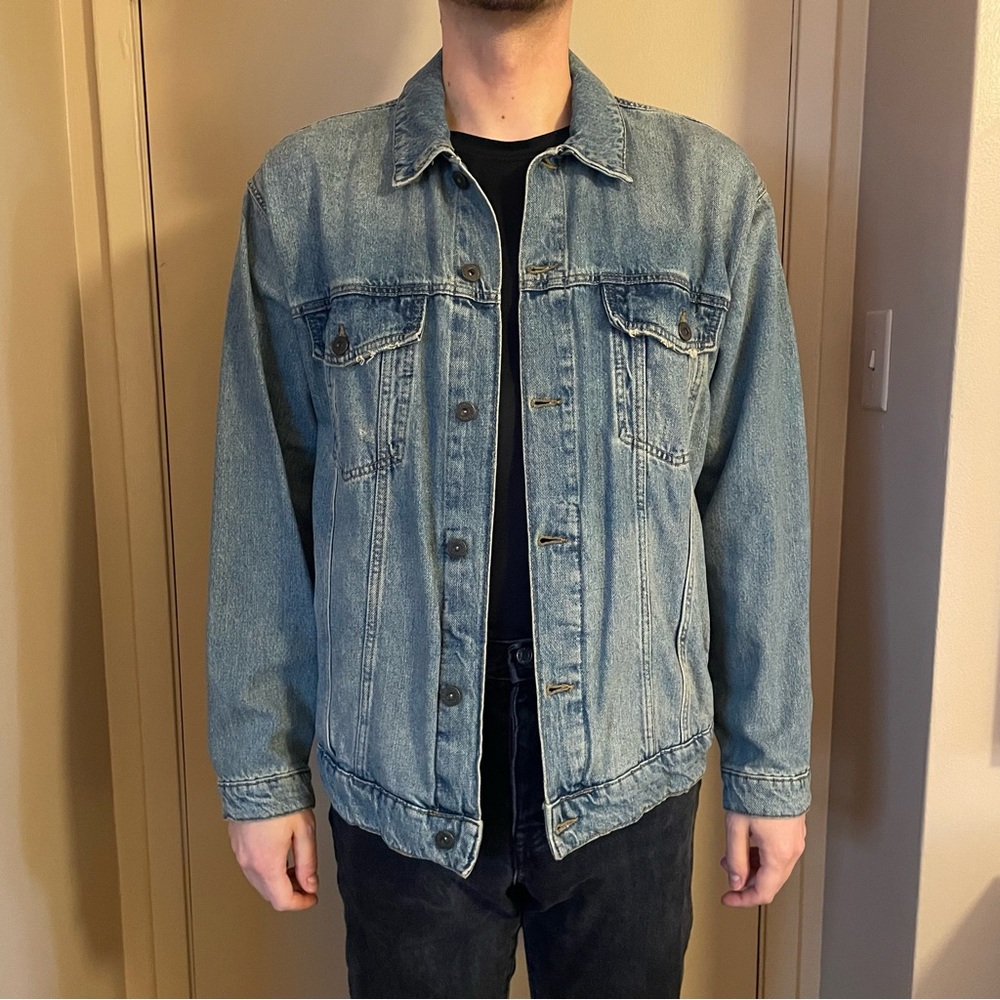 Topman Classic Oversized Blue Denim Jacket